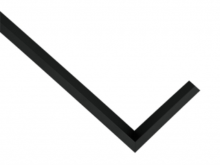 1&quot; Matte Black Slant