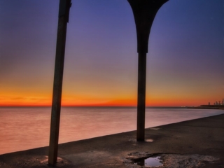 Sunrise at Montrose Tower Chicago