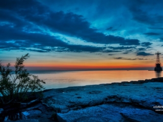 Blue Sunrise at Foster and Lake Michigan