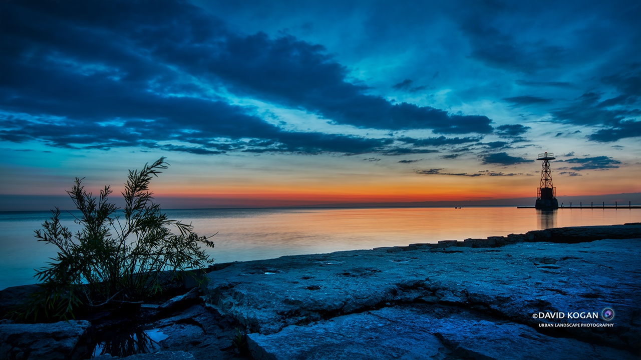 Blue Sunrise at Foster and Lake Michigan