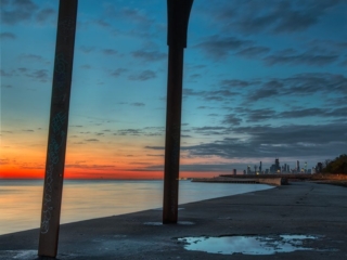 Chicago Skyline from Montrose Pier