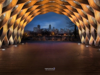 Lincoln Park Chicago Skyline