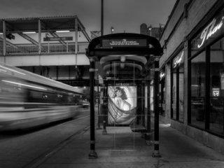 Bus Stop at Western and Leland